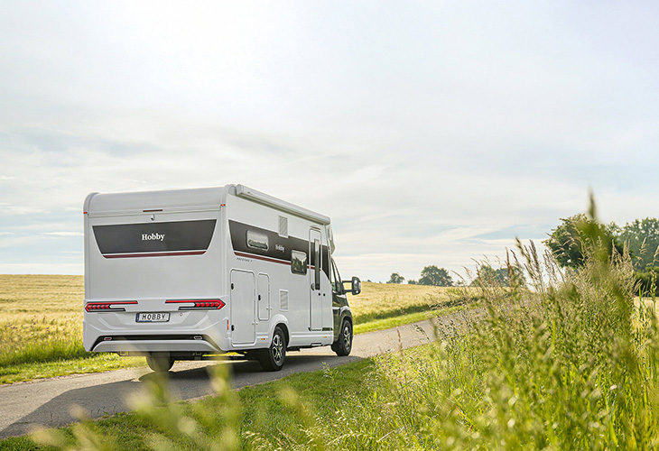 Rear bathroom in two new Hobby Prestige low-profile motorhomes