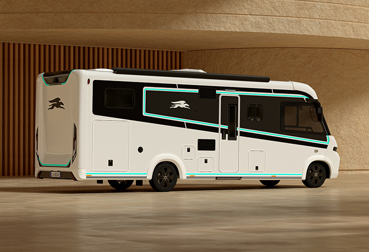 Exterior with rose gold and aqua for new Laika Kreos H 5109 MB flagship